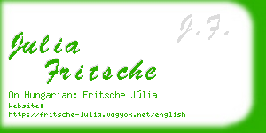 julia fritsche business card